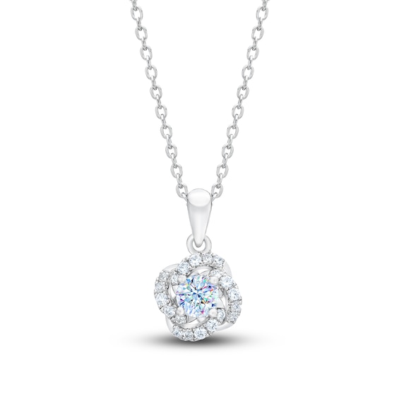 THE LEO First Light Diamond Pendant Necklace 1/3 ct tw Round 14K White ...