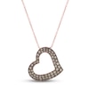 Thumbnail Image 1 of Le Vian Chocolate Diamond Heart Necklace 3/4 ct tw Diamonds 14K Strawberry Gold