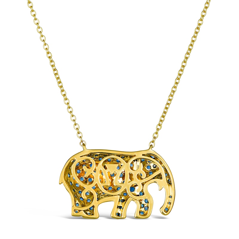 Le Vian Natural Sapphire Pendant Necklace Diamond Accent 14K Honey Gold