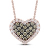 Thumbnail Image 1 of Le Vian Diamond Heart Necklace 1-5/8 ct tw Round 14K Strawberry Gold