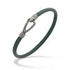Thumbnail Image 0 of Marco Dal Maso Men's Green Leather Bracelet Sterling Silver 8"
