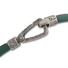 Thumbnail Image 2 of Marco Dal Maso Men's Green Leather Bracelet Sterling Silver 8"