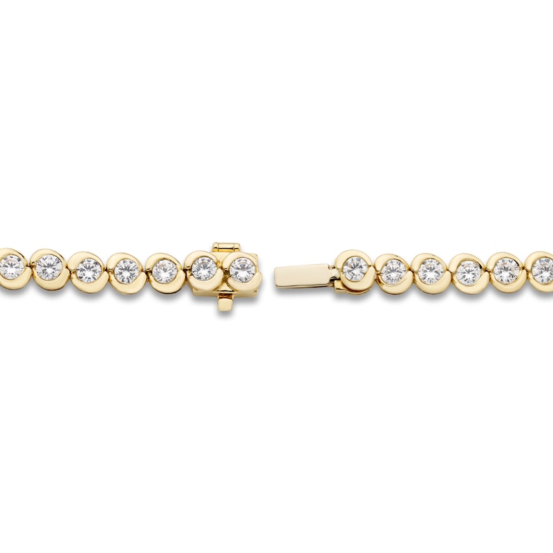 Main Image 3 of Diamond Tennis Bracelet 4 ct tw Round 18K Yellow Gold 7&quot;