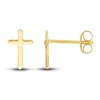 Thumbnail Image 2 of Cross Stud Earrings 14K Yellow Gold