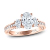 Thumbnail Image 1 of Vera Wang WISH Diamond Engagement Ring 2-1/4 ct tw Oval/Round 18K Rose Gold