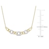 Thumbnail Image 3 of Diamond Oval Link Necklace 1/10 ct tw Round 10K Yellow Gold 17&quot;