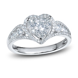 Diamond Ring 1 ct tw Round 14K White Gold