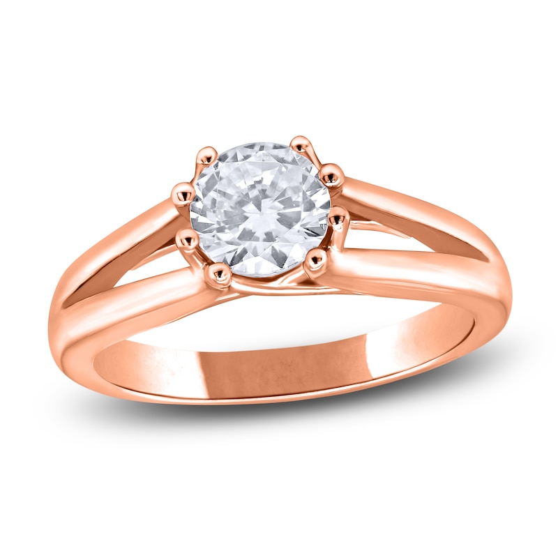 Diamond Solitaire Ring 1 ct tw Round 14K Rose Gold (I/I2)