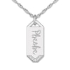 Thumbnail Image 1 of Initial Pendant Necklace Diamond Accents 10K White Gold 18&quot;