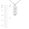 Thumbnail Image 2 of Initial Pendant Necklace Diamond Accents 10K White Gold 18&quot;