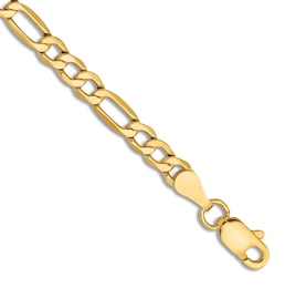Figaro Chain Anklet 14K Yellow Gold 9&quot;