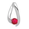 Thumbnail Image 1 of Natural Ruby Pendant Charm 14K White Gold