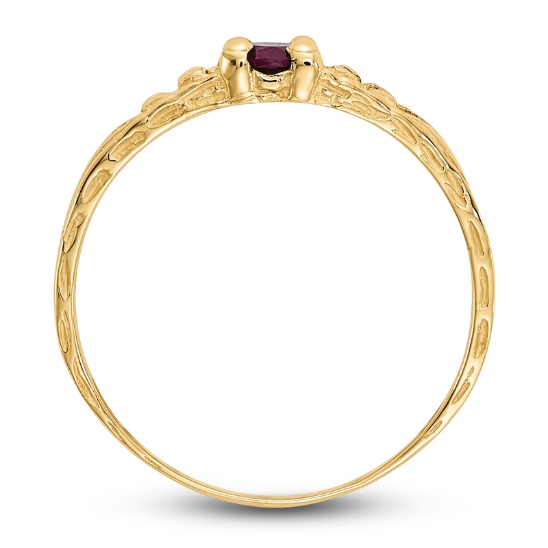 Main Image 2 of Natural Ruby Birthstone Ring 14K Yellow Gold