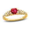 Thumbnail Image 1 of Natural Ruby Ring Diamond Accents 14K Yellow Gold