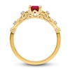 Thumbnail Image 2 of Natural Ruby Ring Diamond Accents 14K Yellow Gold