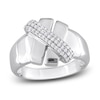 Thumbnail Image 1 of Y-Knot Men's Diamond Ring 1/5 ct tw Round 14K White Gold