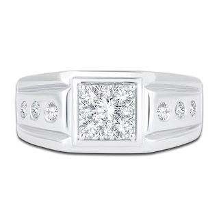 Men's Diamond Wedding Band 3/4 ct tw Round 14K White Gold | Jared