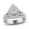 Thumbnail Image 1 of Diamond Halo Bridal Set 2 ct tw Round 14K White Gold