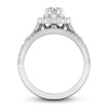 Thumbnail Image 2 of Diamond Halo Bridal Set 2 ct tw Round 14K White Gold