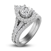 Thumbnail Image 4 of Diamond Halo Bridal Set 2 ct tw Round 14K White Gold