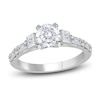 Thumbnail Image 1 of Diamond Engagement Ring 1-1/4 ct tw Round/Princess/ Baguette 14K White Gold