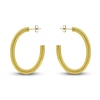 Thumbnail Image 2 of Italia D'Oro Diamond-Cut Twisted Hoop Earrings 14K Yellow Gold