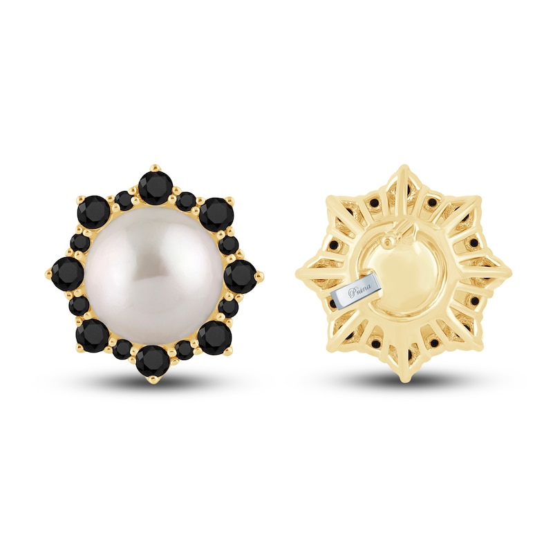 Main Image 3 of Pnina Tornai Freshwater Cultured Pearl & Black Diamond Earrings 3/4 ct tw 14K Yellow Gold