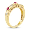 Thumbnail Image 1 of Round-Cut Natural Ruby Ring 1/20 ct tw 14K Yellow Gold