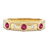 Thumbnail Image 2 of Round-Cut Natural Ruby Ring 1/20 ct tw 14K Yellow Gold