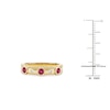 Thumbnail Image 3 of Round-Cut Natural Ruby Ring 1/20 ct tw 14K Yellow Gold