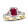 Thumbnail Image 0 of Rectangle-Cut Natural Ruby Ring 1/3 ct tw 14K Yellow Gold