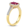 Thumbnail Image 1 of Rectangle-Cut Natural Ruby Ring 1/3 ct tw 14K Yellow Gold