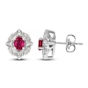 Thumbnail Image 0 of Le Vian Natural Oval-Cut Ruby & Diamond Earrings 1/4 ct tw 14K Vanilla Gold