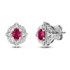 Thumbnail Image 1 of Le Vian Natural Oval-Cut Ruby & Diamond Earrings 1/4 ct tw 14K Vanilla Gold