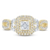 Thumbnail Image 2 of Pnina Tornai Princess-Cut Double Halo Engagement Ring 1-1/8 ct tw 14K Yellow Gold