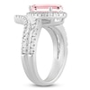Thumbnail Image 1 of Lab-Created Pear-Shaped Pink Diamond & Lab-Created White Diamond Engagement Ring 2-3/4 ct tw 14K White Gold