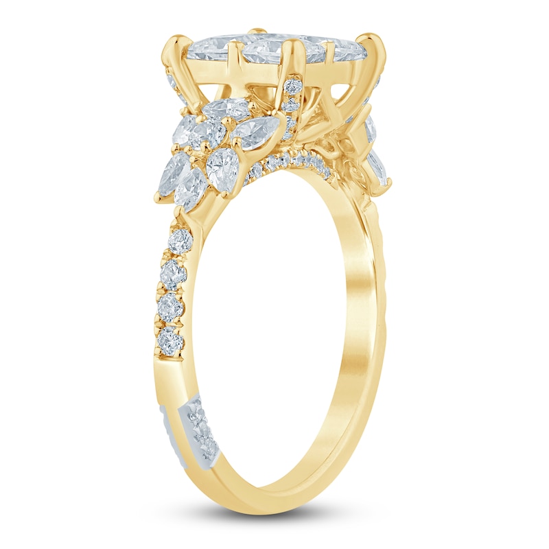 Pnina Tornai Princess-Cut Quad Diamond Engagement Ring 2-1/6 ct tw 14K Yellow Gold