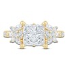 Thumbnail Image 2 of Pnina Tornai Princess-Cut Quad Diamond Engagement Ring 2-1/6 ct tw 14K Yellow Gold