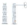 Thumbnail Image 1 of Pnina Tornai Round & Emerald-Cut Lab-Created Diamond Vertical Drop Earrings 3 ct tw 14K White Gold