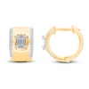 Thumbnail Image 1 of Kallati Baguette & Round-Cut Diamond Huggie Hoop Earrings 1/4 ct tw 14K Yellow Gold