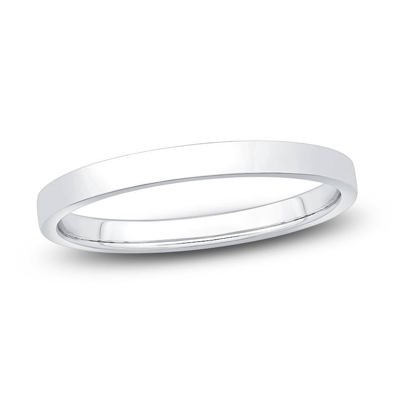 Main Image 1 of Flat Wedding Band 14K White Gold 2mm