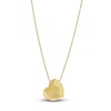 Thumbnail Image 1 of Italia D'Oro Faceted Puff Heart Necklace 14K Yellow Gold 18&quot;