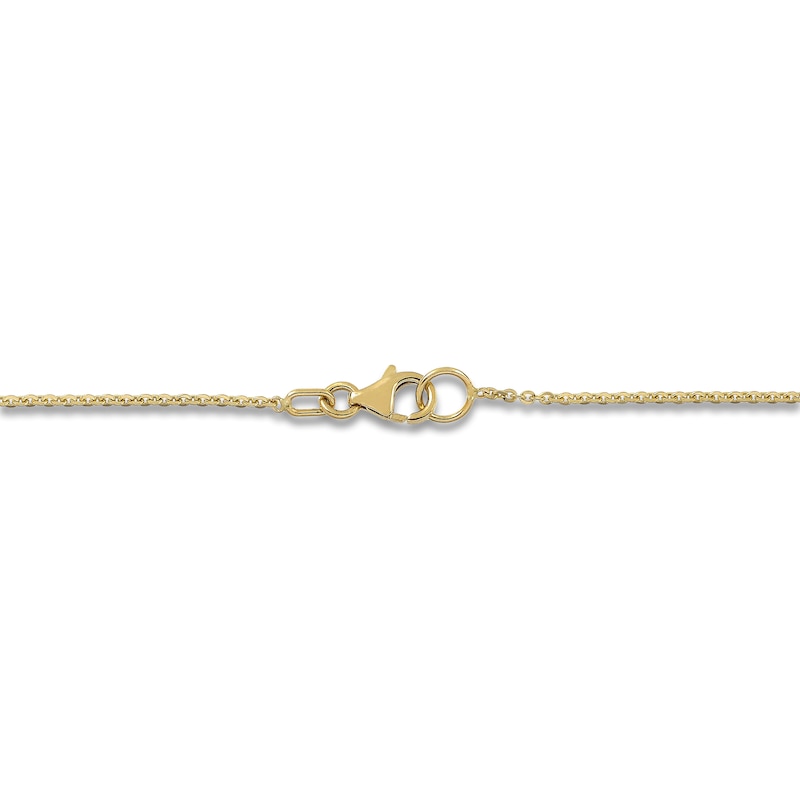 Main Image 3 of Italia D'Oro Faceted Puff Heart Necklace 14K Yellow Gold 18&quot;