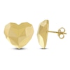 Thumbnail Image 1 of Italia D'Oro Faceted Puff Heart Stud Earrings 14K Yellow Gold