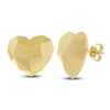 Thumbnail Image 2 of Italia D'Oro Faceted Puff Heart Stud Earrings 14K Yellow Gold