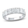 Thumbnail Image 0 of Lab-Created Radiant-Cut Diamond Seven-Stone Anniversary Ring 2 ct tw 14K White Gold