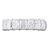 Thumbnail Image 2 of Lab-Created Radiant-Cut Diamond Seven-Stone Anniversary Ring 2 ct tw 14K White Gold