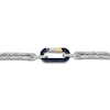 Thumbnail Image 4 of Forged by Jared Men's Link Bracelet Sterling Silver, Blue Ion-Plated Damascus Steel & 18K Yellow Gold 8.5&quot;