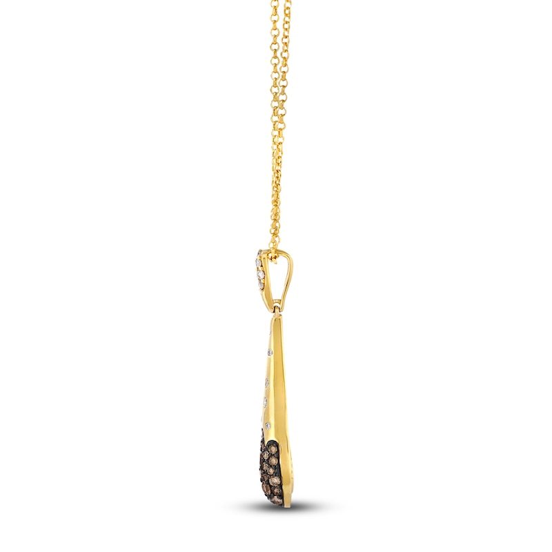 Main Image 2 of Le Vian Diamond Teardrop Necklace 5/8 ct tw 14K Honey Gold 19&quot;