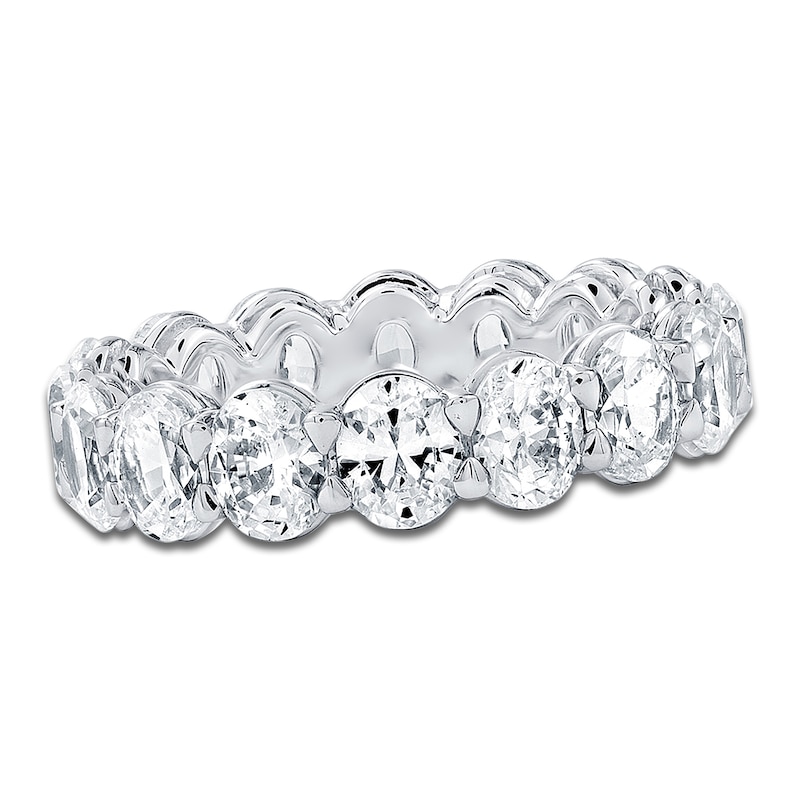 Certified Oval-Cut Diamond Eternity Band 4-1/2